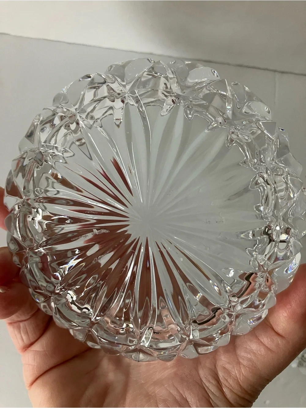 Clear Crystal Glass Lidded Candy Dish - Elegant Serveware